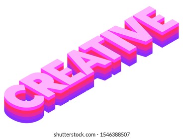 Creative Isometric 3D rendering isolated background