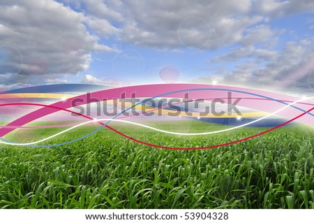 Similar – Old windmill at sunset. Spring Moravian rolling hills