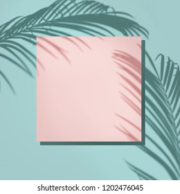 Creative Layout Made Of Colorful Tropical Leaves On White Background. Minimal Summer Composition. Exotic Concept With Copy Space. Border Arrangement.