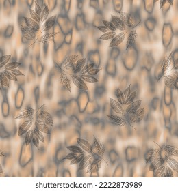 allover graphic floral abstract