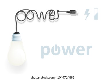 Creative light bulb. 3d Illustration isolated on background. Graphic concept for your design