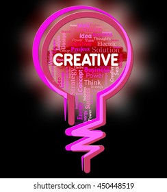 Creative Lightbulb Indicating Ideas Innovations And Designing