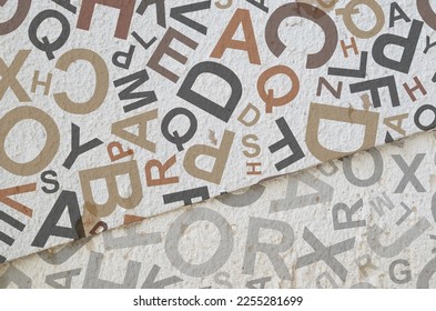 Creative and modern background with letters.	 - Shutterstock ID 2255281699