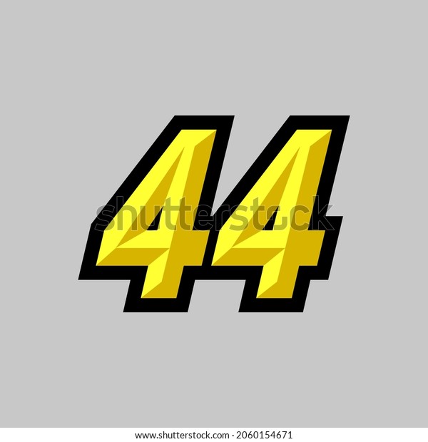 Creative modern logo\
design racing number\
44