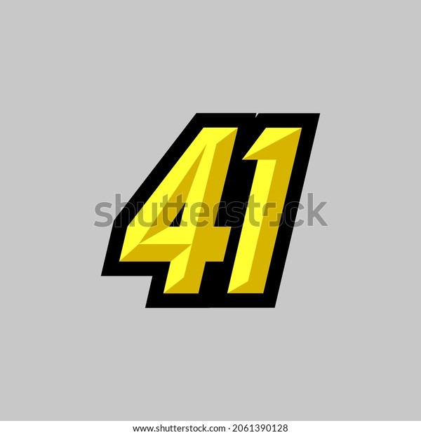Creative modern logo
design racing number
41