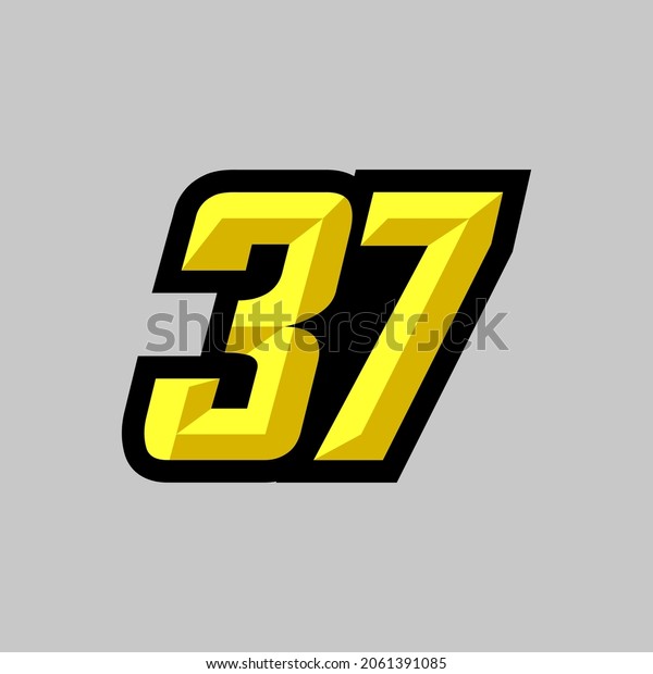 Creative modern logo\
design racing number\
37