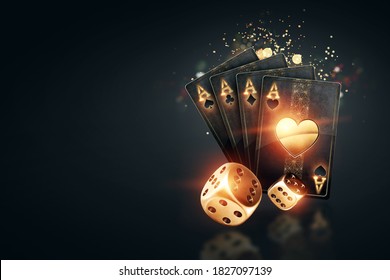 Creative Poker Template Background Design Golden Stock Illustration  1822713788