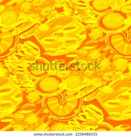 Creative seamless pattern with beautiful bright abstract elements. Colorful texture for any kind of a design. Graphic abstract background. Contemporary art. Trendy modern style. Oil paint effect.