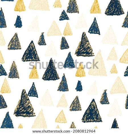 Creative seamless pattern with colorful abstract geometrical elements. Hand drawn texture. Graphic abstract background. Contemporary art. Trendy modern style.	
