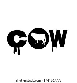 Creative Simple Cow Logo Design Stock Illustration 1744867775 ...