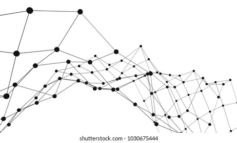 Creative social network. Abstract polygonal background. 3d illustration