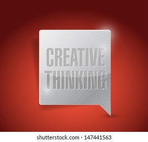 creative thinking message illustration design bubble graphic