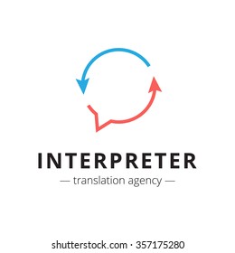  Creative Translation Agency Logo. Brand Sign