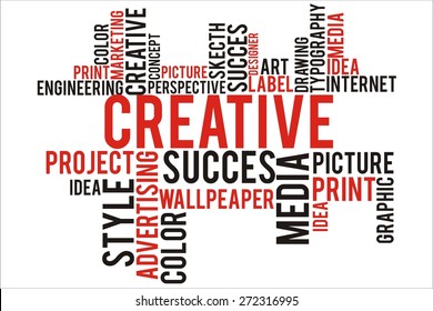 Creative Words Cloud Collage On White Stock Illustration 272316995 ...