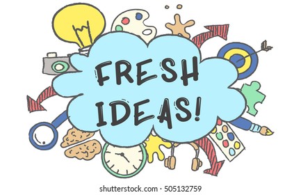 Creativity Ideas Design Thought Bubble Icon Concept