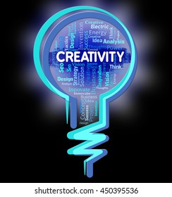 Creativity Lightbulb Representing Conception Concept And Design
