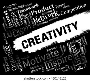 Creativity Words Representing Innovation Ideas And Imagination
