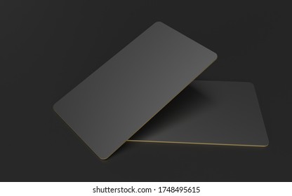 Credit card 3D rendering mockup template on the background with clipping path. Abstract design electronic card for bank business, payment history, shopping, e-commerce, social business