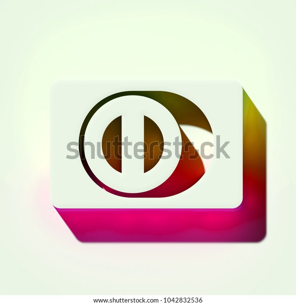 Credit Card Diners Club Icon 3d Stock Illustration 1042832536