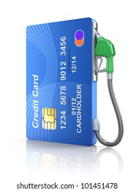 Credit Card With Gas Nozzle