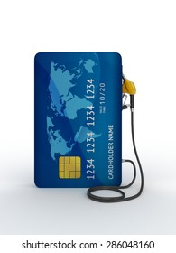 Credit Card With A Gas Nozzle