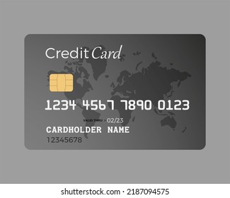 Credit Card Template World Map Image Stock Illustration 2187094575 ...