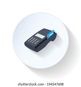 Credit Card Terminal Flat Icon