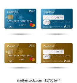 Credit Cards Isolated Vector Available Stock Illustration 117803644 ...