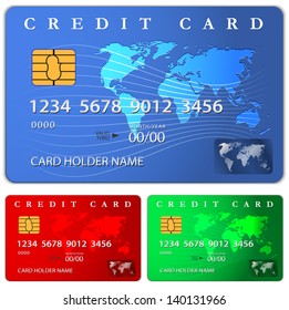 Credit Debit Card Design Template Stock Illustration 140131966 ...