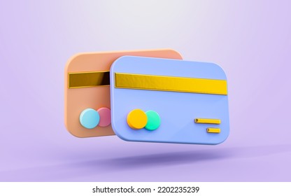 Credit Debit Card Sign 3d Render Stock Illustration 2202235239 ...