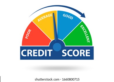 Credit Score Concept 3d Rendering Stock Illustration 1669307335 ...