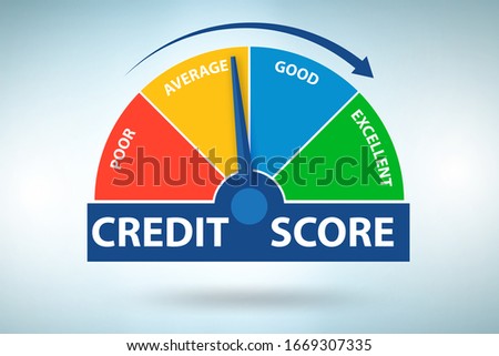 Credit score concept - 3d rendering