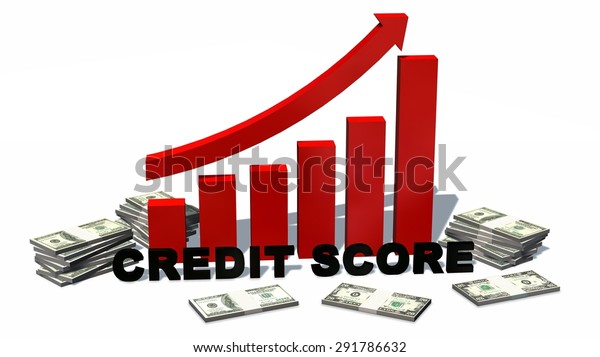 Credit Score Increasing Bar Graph Stack Stock Illustration 291786632 ...