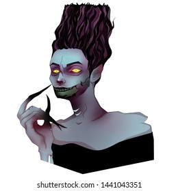 creepy grim undead girl - one of the races of horde in World of Warcraft
