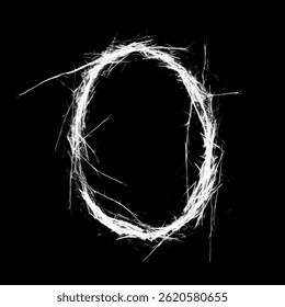 Creepy Scratch Letter O Overlay - Efecto de texto angustiado para Diseños de terror. Perfecto para proyectos fantasmagóricos, de Halloween y de suspenso.