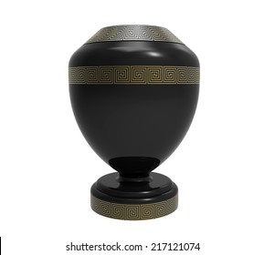 Cremation Black Urn 3d Render Isolated Stock Illustration 217121074 ...