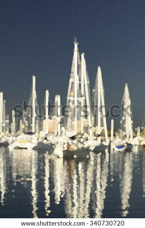 Reflection of a sailboat