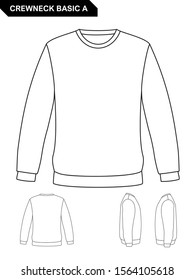 Crewneck Basic A Template For Designers.