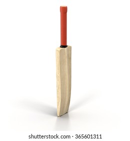 Cricket Bat On White Background