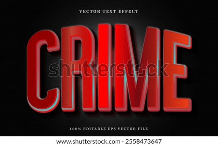 crime 3d text effect editable text