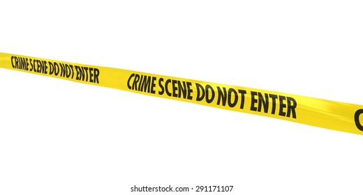 Crime Scene Do Not Enter Tape At Angle