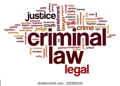 Criminal Law Word Cloud Concept