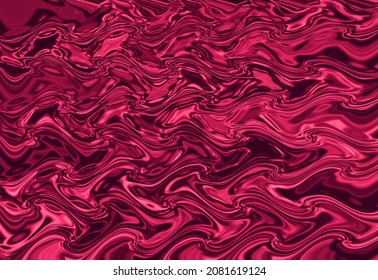 Crimson Gradient In The Form Of Waves With Liquid