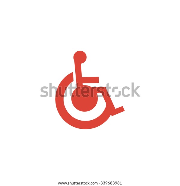 cripple\
Flat Simple Icon , isolated. Flat design\
style