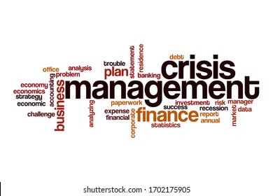 Crisis Management Word Cloud Concept On White Background