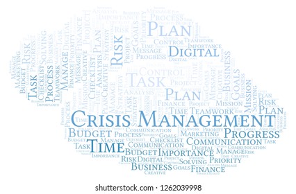 Crisis Management Word Cloud, Made With Text Only.