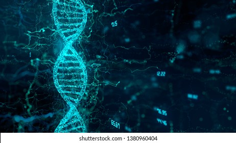 CRISPR Cas9 Genetic manipulation DNA double helix repair mechanisms of genetic engineering - 3D render