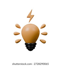 Critical thinking icon. Creative idea, problem-solving, analysis, reasoning, evaluation, experience, research, logic, brainstorming, solution, thinking, innovation and inspiration. 3d rendering