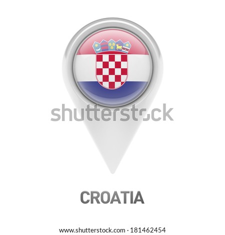 Croatia Flag Isolated On White Background Stock Illustration