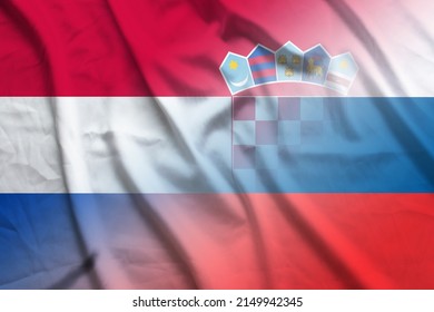 Croatia And Slovenia National Flag Transborder Relations SVN HRV Symbol Country Slovenia Croatia Patriotism. 2d Image